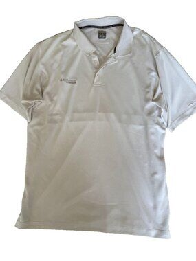 Columbia Polo Shirt Mens XXL White PFG Titanium Fishing Outdoor Beach Hunt